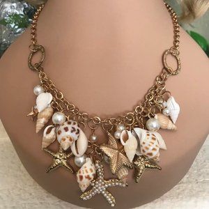 Statement Seashell Beach Style Bib Necklace